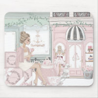 Chic Dames French Bakery Tea Shop Aquarelle