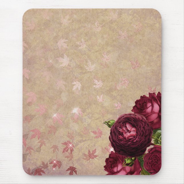 Tapis De Souris Chic Elegant Red Roses (Devant)