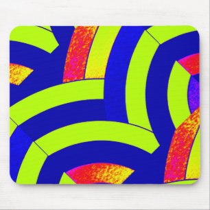 Tapis De Souris chic et contemporain chevron bleu/vert