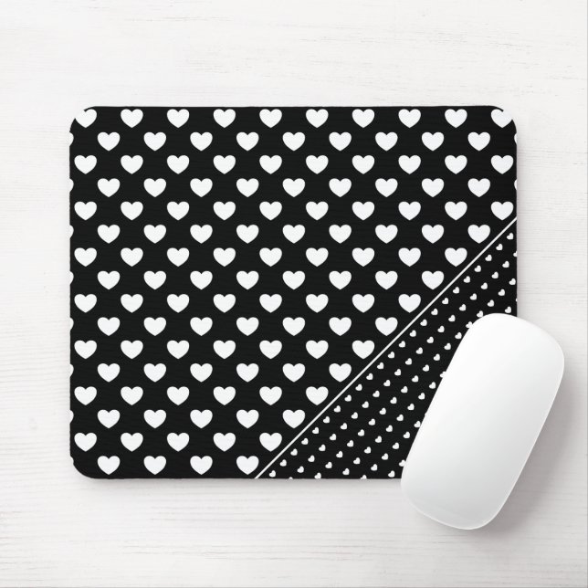 Tapis De Souris Chic Mousepad Noir Et Blanc (Avec souris)