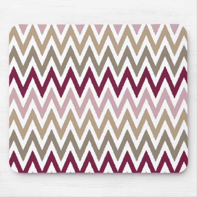 Tapis De Souris Chic Pink Gold Chevron (Devant)