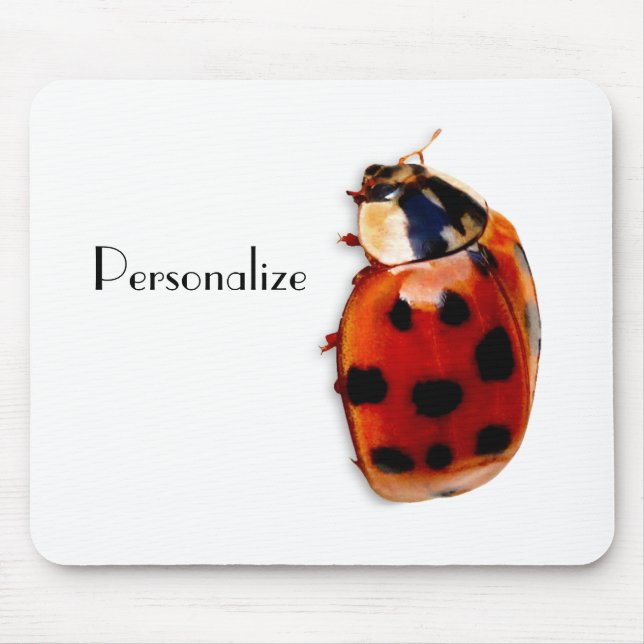 Tapis De Souris Chic Spotted Ladybug Avec Nom (Devant)