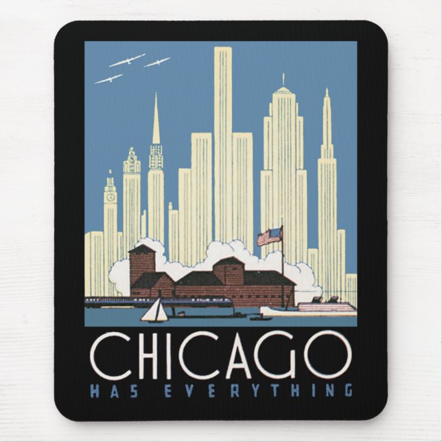 Tapis De Souris Chicago a tout Mousepad (Devant)