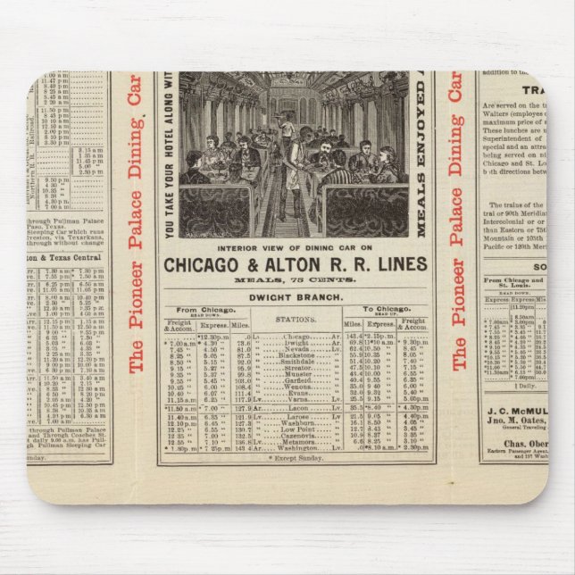 Tapis De Souris Chicago et Alton Railroad 3 (Devant)
