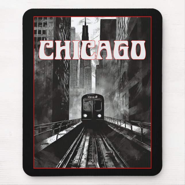 Tapis De Souris Chicago Illinois (Devant)