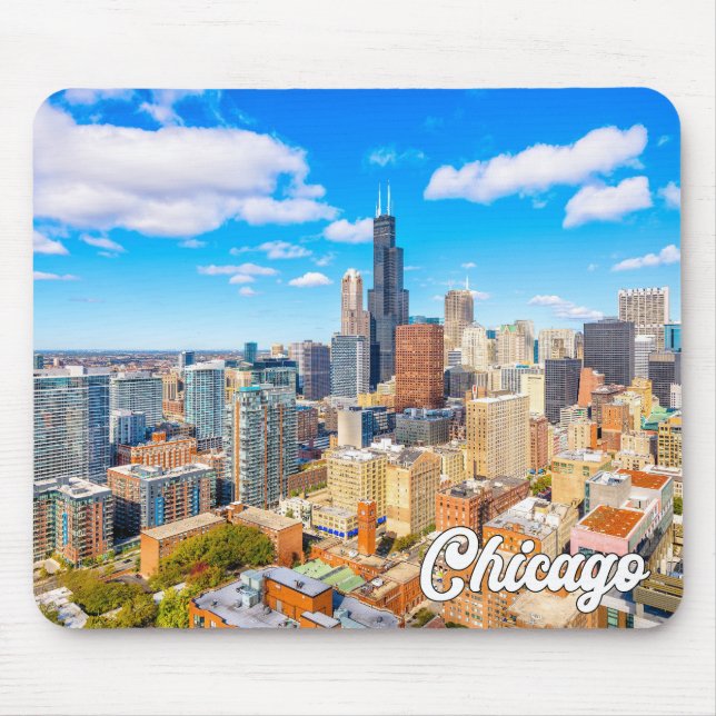 Tapis De Souris Chicago, Illinois, États-Unis (Devant)