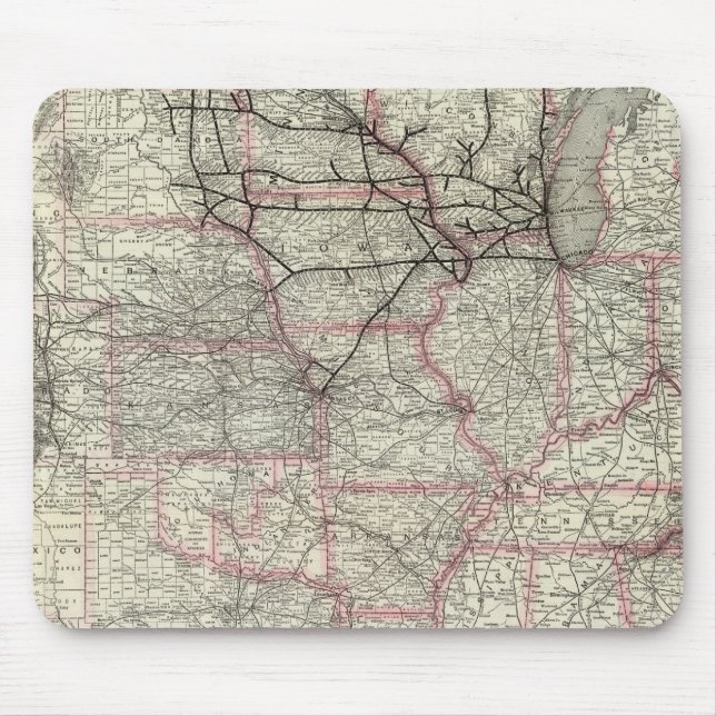 Tapis De Souris Chicago Milwaukee et St Paul Ry et connexions (Devant)