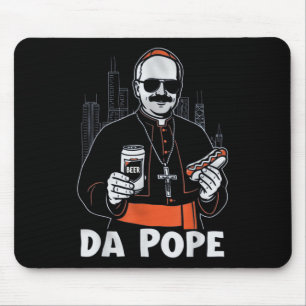 Tapis De Souris Chicago Pope Leo Xiv " ; da Pope" ; T-shirt.