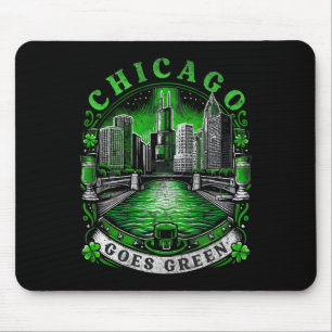 Tapis De Souris Chicago vire au vert St Patricks Day