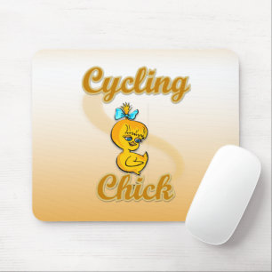 Tapis De Souris Chick cycliste