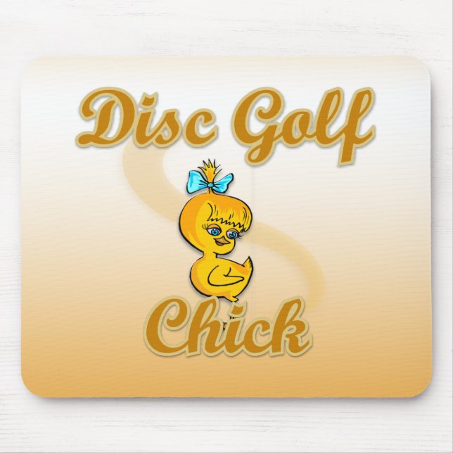 Tapis De Souris Chick de golf sur disque (Devant)