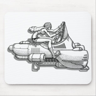 Tapis De Souris Chick de vélo atomique