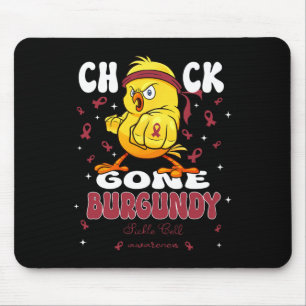 Tapis De Souris Chick Gone Bourgogne Pour La Sensibilisation À La