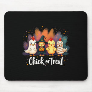 Tapis De Souris Chick Ou Treat Drôle Halloween Cute Chicken Costum