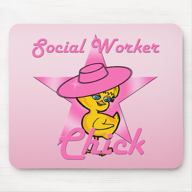 Tapis De Souris Chick ouvrier social #8 (Devant)