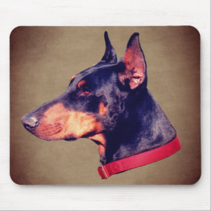 Tapis De Souris Chien à visage Doberman