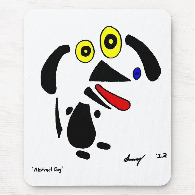 Tapis De Souris Chien Abstrait Mousepad (Devant)