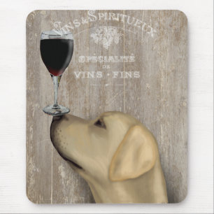 Tapis De Souris Chien Au Vin Jaune Labrador