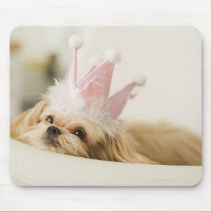 Tapis De Souris Chien avec couronne