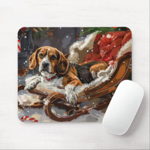 Tapis De Souris Chien Beagle Noël Festif