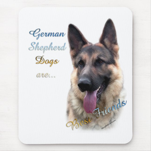 Tapis De Souris Chien berger allemand Best Friend 2 (Devant)