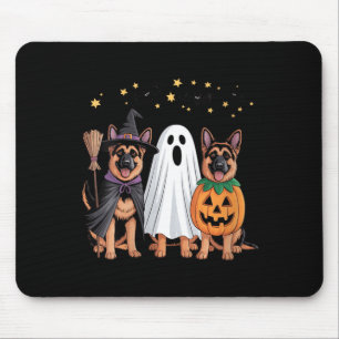 Tapis De Souris Chien berger allemand de fantôme de sorcière de fe