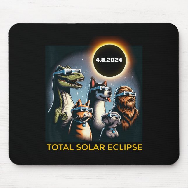 Tapis De Souris Chien Bigfoot Eclipse Gles Total Solaire Eclipse 2 (Devant)