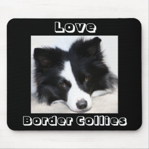 Tapis de souris Chien Border Collies Chiot