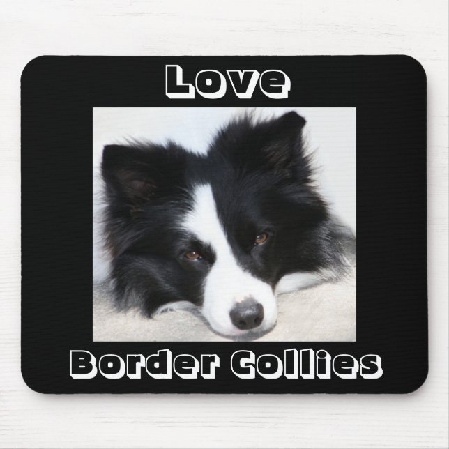 Tapis de souris Chien Border Collies Chiot (Devant)