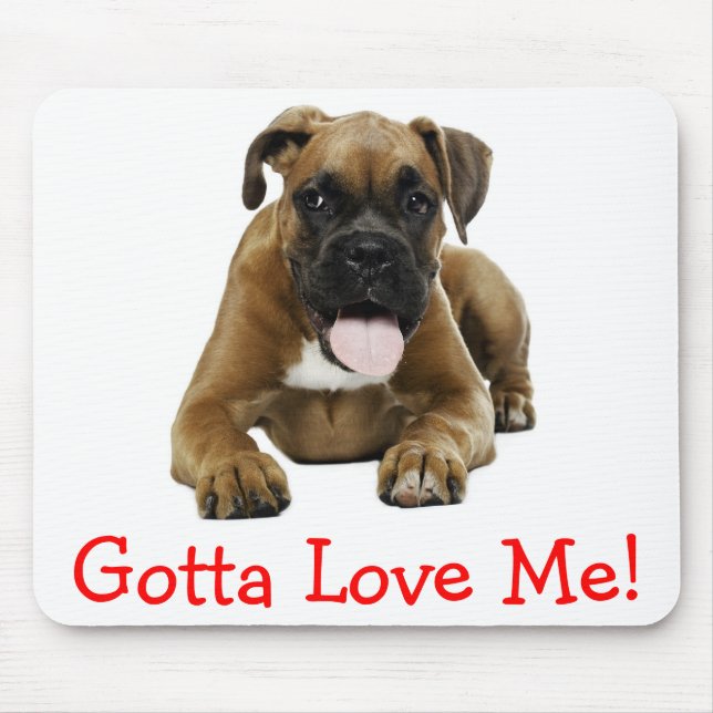 Tapis de souris Chien Boxer Mignon (Devant)