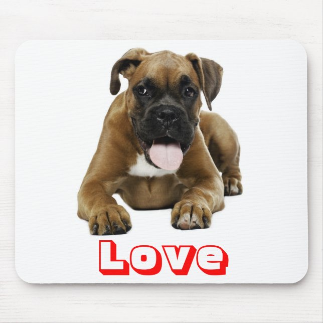 Tapis de souris Chien Boxer Mignon (Devant)