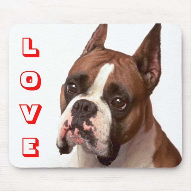 Tapis de souris Chien Boxer Mignon (Devant)