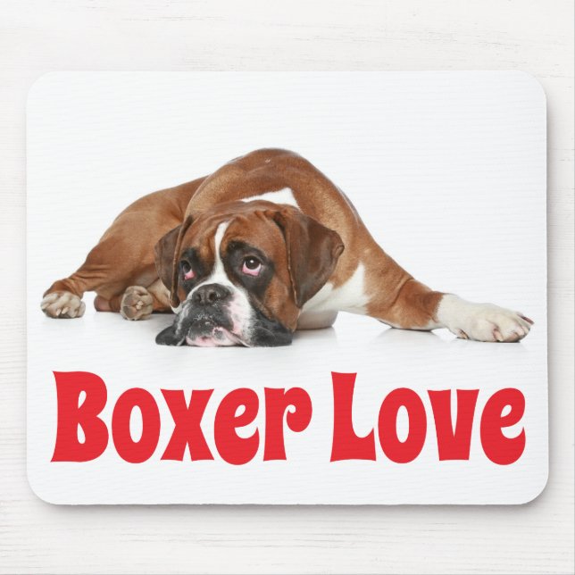 Tapis de souris Chien Boxer Mignon (Devant)