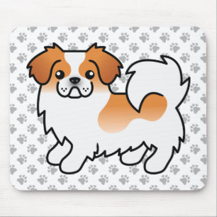 Tapis De Souris Chien caricatural tibétain rouge Parti couleur