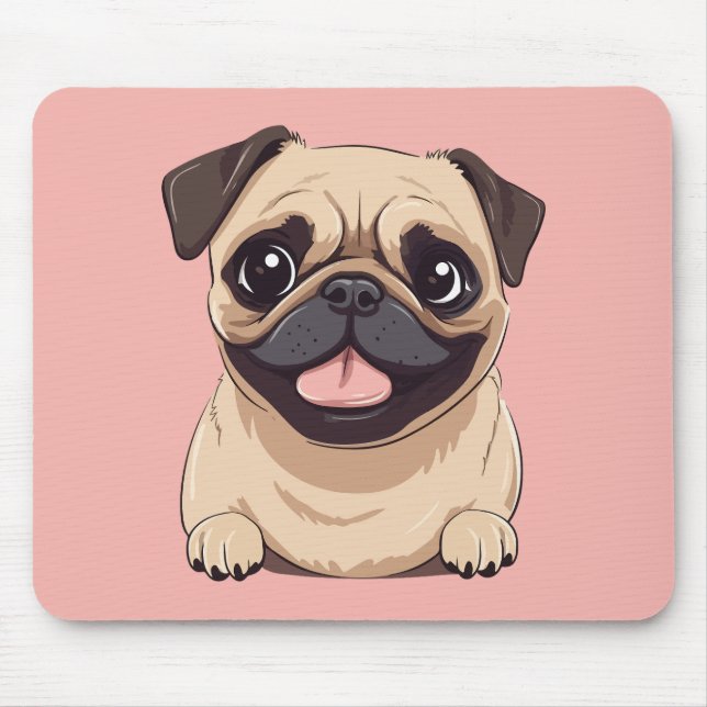 Tapis De Souris chien carlin (Devant)
