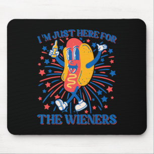 Tapis De Souris Chien Chaud Je Suis Juste Ici Pour Les Saucisses 4