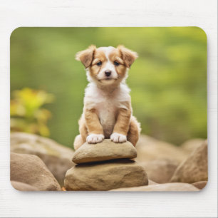Tapis De Souris Chien Chien Chien Chien Animal Tranquille Pacifiqu