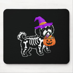 Tapis De Souris Chien Chien Chien Chien Chien Halloween Squelette