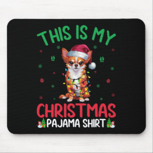 Tapis De Souris Chien Chihuahua Père Noël Christma, un arbre de No