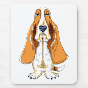 Tapis de souris Chien chiot Basset Hound Amour