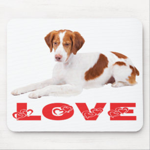 Tapis de souris Chien chiot Brittany Spaniel