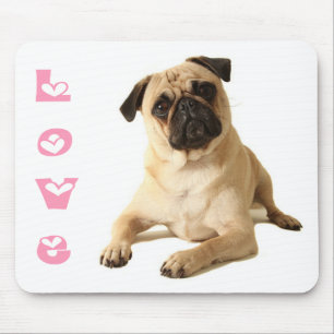 Tapis de souris Chien chiot Carlin Mignon