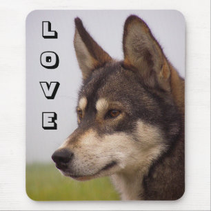 Tapis de souris Chien chiot Husky sibérien