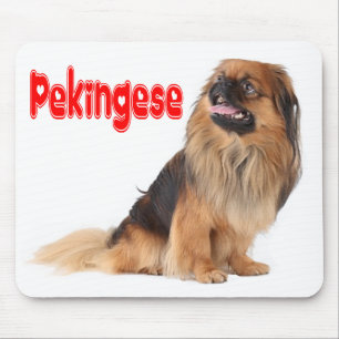 Tapis de souris Chien Chiot Pékinais Amour