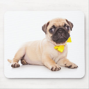 Tapis de souris Chien chiot Pug Amour avec ruban j