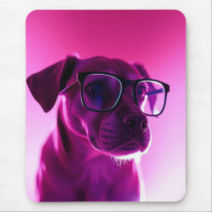 Tapis De Souris Chien Cool avec Lunettes de Soleil