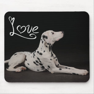 Tapis de souris Chien Dalmatien Noir