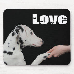 Tapis de souris Chien Dalmatien Noir