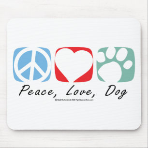 Tapis De Souris Chien d'amour de paix