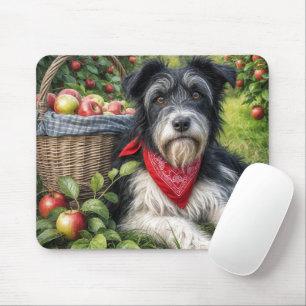 Tapis De Souris Chien dans Apple Orchard